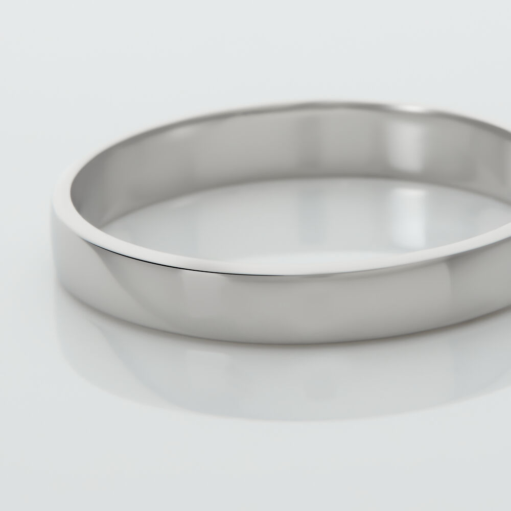 Alliance Julie Ruban Classique Platine Blanc - Alliances duo Unisex | Marc Orian