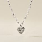 Collier Etincelante Argent Blanc - Colliers ras du cou Femme | Marc Orian