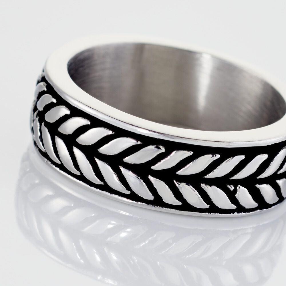 Bague Acier Blanc Gordon - Bijoux fantaisie Homme | Marc Orian