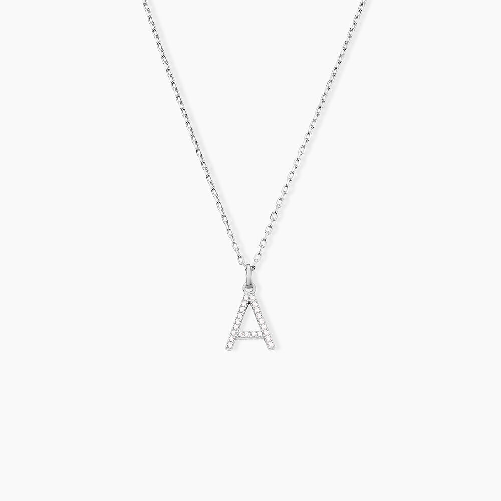 Pendentif Klementine Or Blanc Oxyde De Zirconium - Pendentifs Femme | Marc Orian