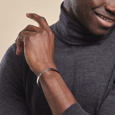 Bracelet Jonc Argent Stefaans Email - Bracelets jonc Homme | Marc Orian