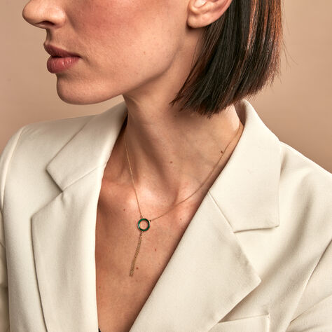 Collier L'incessante Or Jaune Malachite - Colliers Femme | Marc Orian