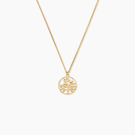Collier Dahlila Argent Dor&eacute; A L'Or 750/1000 - Colliers ete Femme | Marc Orian
