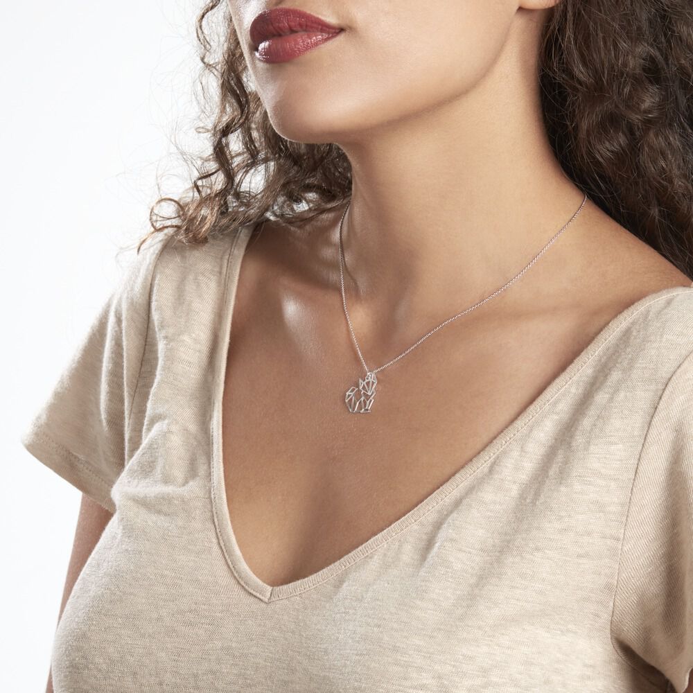 Collier Origami Argent Blanc - Colliers Femme | Marc Orian