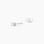 Boucle D'oreille Puce Unitaire Victoria Or Blanc Diamant - Boucles d'oreilles mariage Famille | Marc Orian
