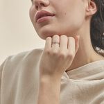 Bague Onenn Or Blanc Diamant - Solitaires Femme | Marc Orian