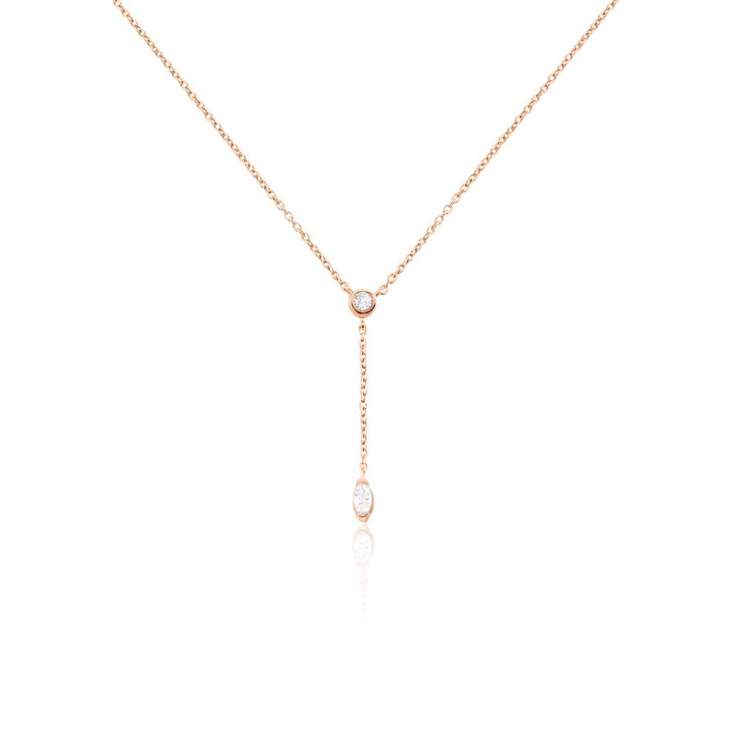 Collier Kenta Argent Rose Oxyde De Zirconium - Colliers avec pierres Femme | Marc Orian