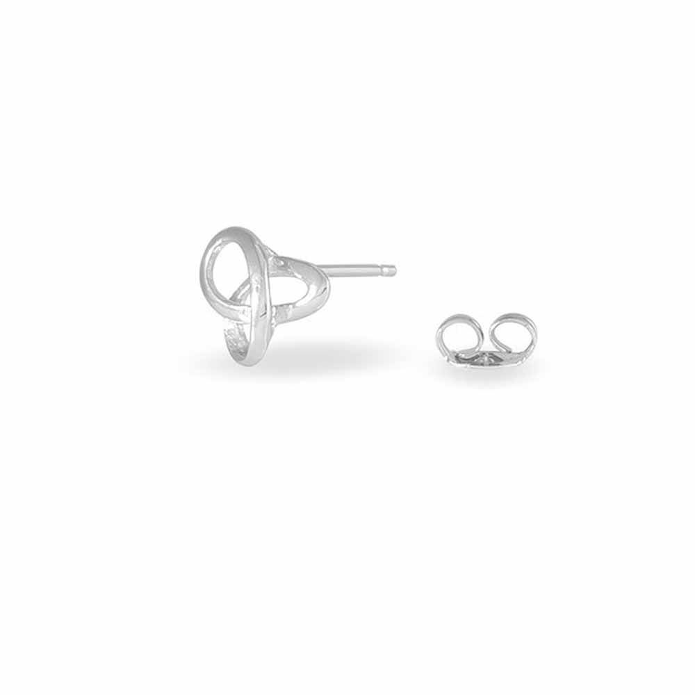 Boucles D'oreilles Puces Shainy Argent Blanc - Puces Femme | Marc Orian