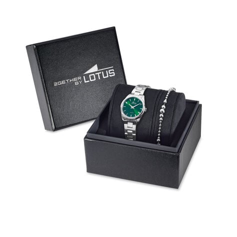 Coffret De Montre Lotus Old Money Vert - Montres &eacute;tanches Femme | Marc Orian