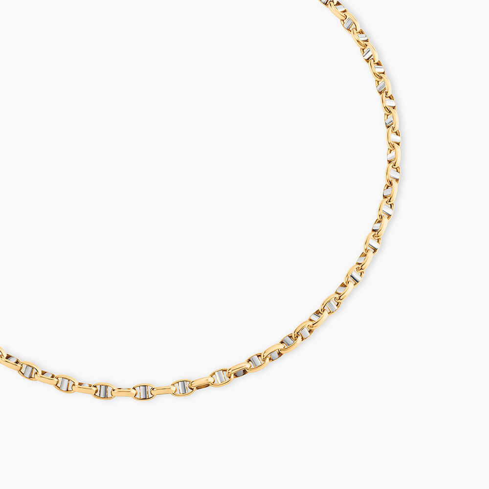 Collier Carlo Or Bicolore Maille Marine Ronde - Chaines Femme | Marc Orian