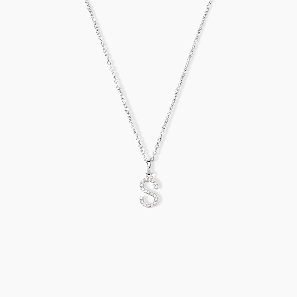 Pendentif Klementine Or Blanc Oxyde De Zirconium - Pendentifs Femme | Marc Orian