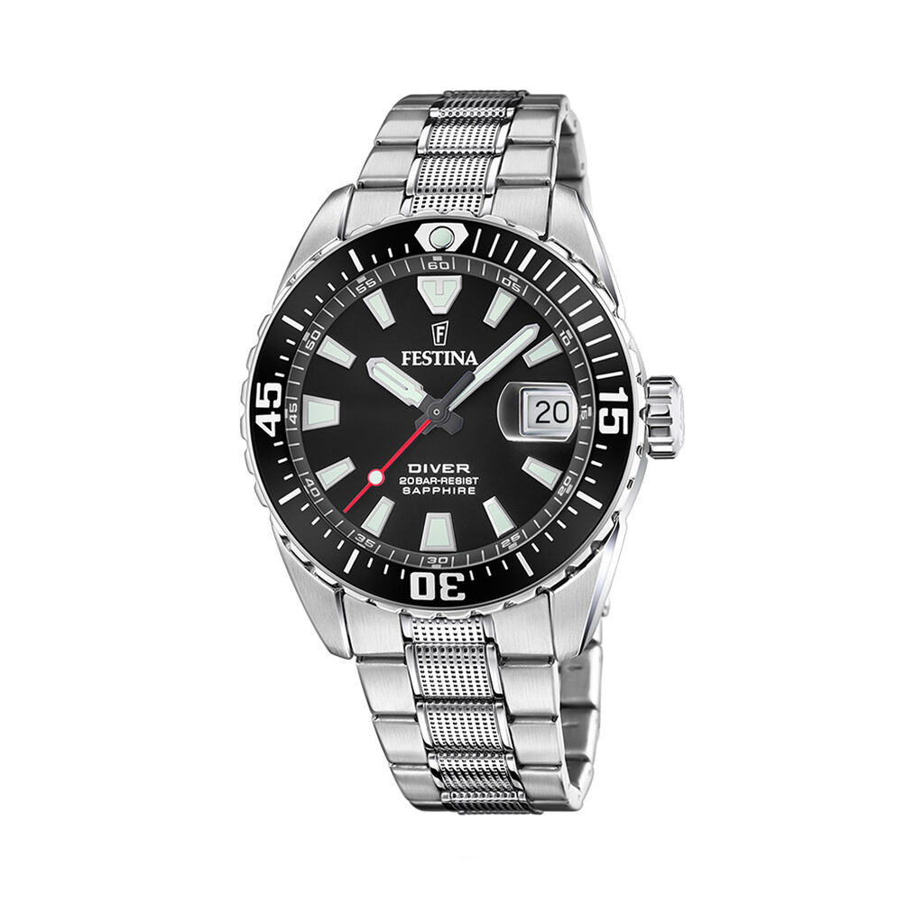 Montre Festina The Originals/diver Noir - Montres &eacute;tanches Homme | Marc Orian