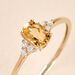 Bague Diapre Or Jaune Citrine Oxyde De Zirconium - Bagues pierres fines Femme | Marc Orian