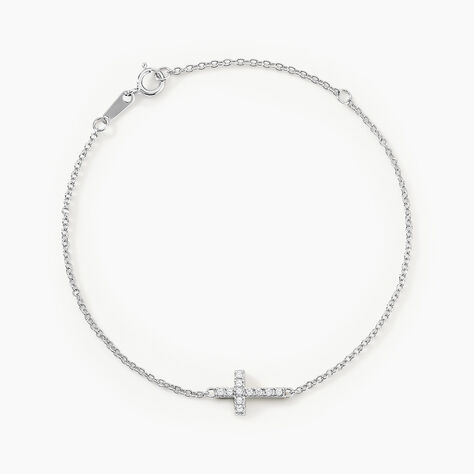 Bracelet Carlie Argent Blanc Oxyde De Zirconium - Bracelets chaînes Femme | Marc Orian