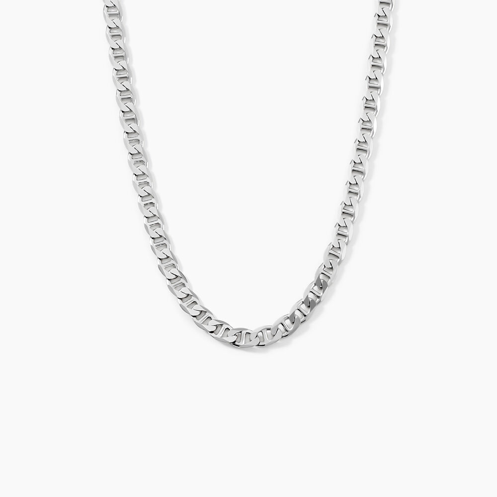 Cha&icirc;ne Piato Marine Argent Blanc - Chaines Homme | Marc Orian