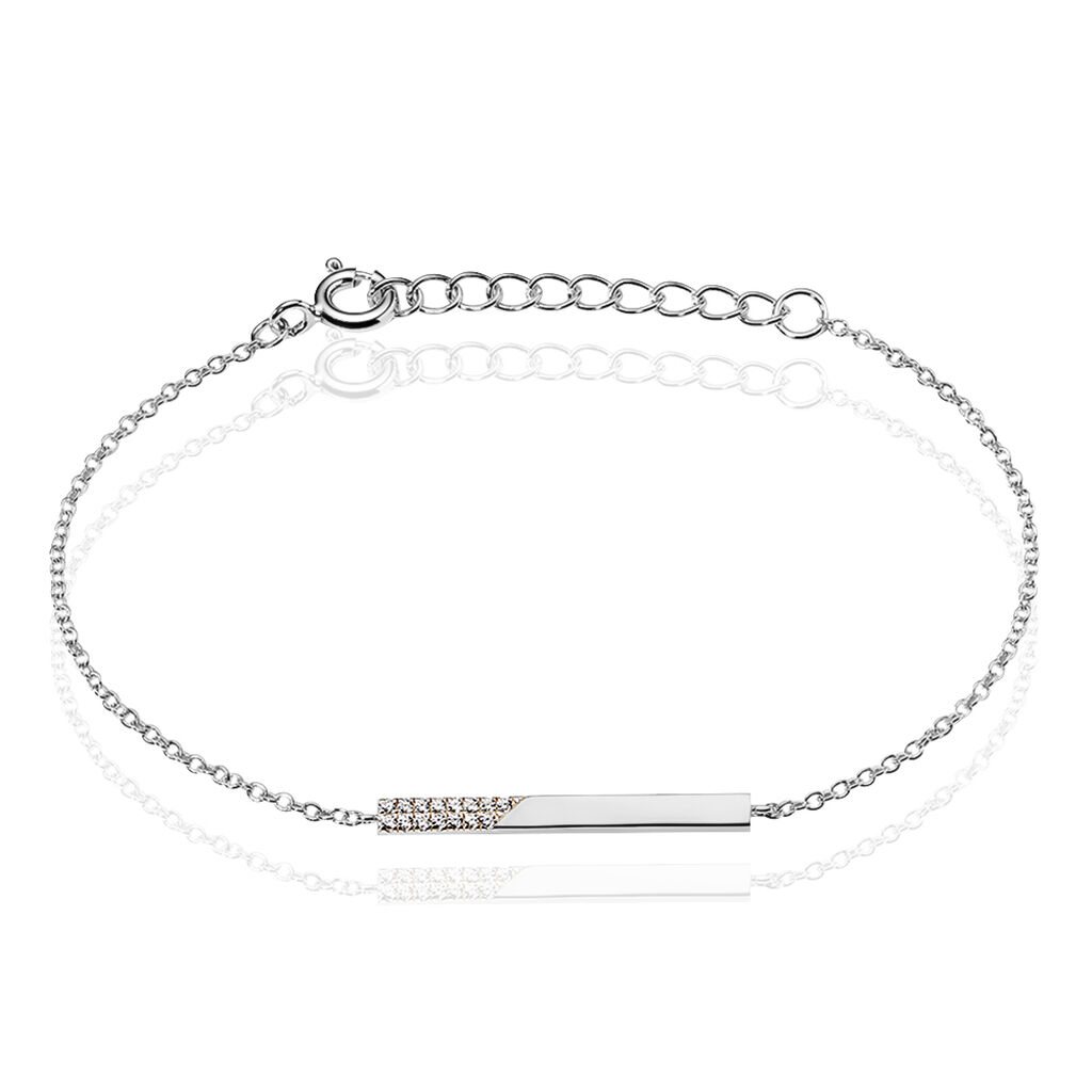 Bracelet Evodie Argent Blanc Oxyde De Zirconium - Bracelets chaînes Femme | Marc Orian