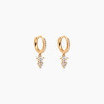 Cr&eacute;oles &eacute;clat Perl&eacute; Plaqu&eacute; Or Oxyde De Zirconium - Boucles d'oreilles pampille Femme | Marc Orian