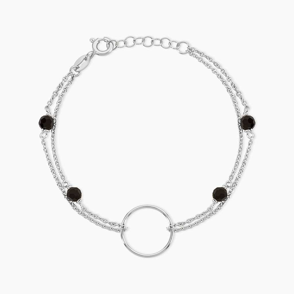 Bracelet Tamar Argent Blanc Pierre De Synthese - Bracelets fantaisie Femme | Marc Orian