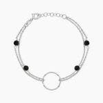 Bracelet Tamar Argent Blanc Pierre De Synthese - Bracelets fantaisie Femme | Marc Orian