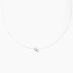 Collier Nylon Argent Blanc Oxyde - Colliers avec pierres Femme | Marc Orian
