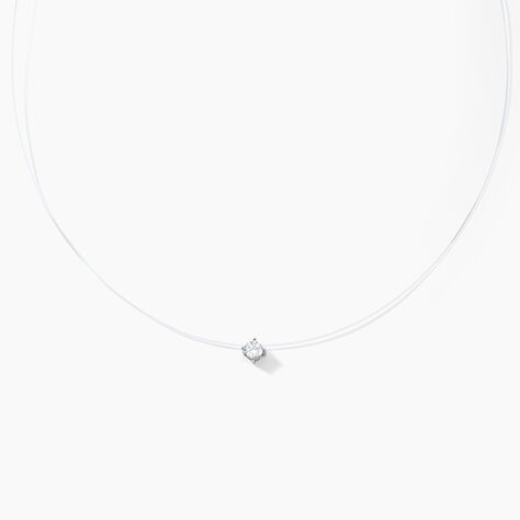 Collier Nylon Argent Blanc Oxyde - Colliers avec pierres Femme | Marc Orian