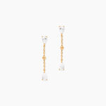 Boucles D'Oreilles Pendantes Scintillante Plaqu&eacute; Or Jaune Oxyde De Zirconium - Pendantes Femme | Marc Orian
