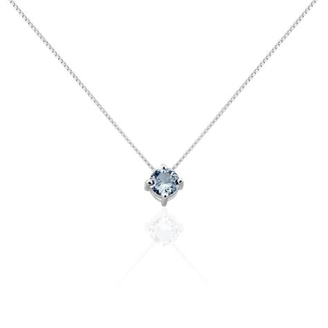 Collier Solitaire Argent Blanc Rio Santa Teresa Oxyde De Zirconium - Colliers solitaires Femme | Marc Orian