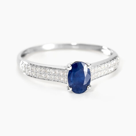 Bague Crista Or Blanc Saphir Et Diamant - Solitaires Femme | Marc Orian