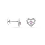 Boucles D'oreilles Puces Carren Argent Blanc Oxyde De Zirconium - Puces Femme | Marc Orian