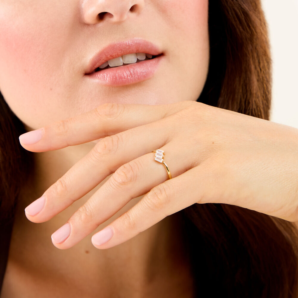 Bague Isobel Plaqu&eacute; Or Jaune Oxyde De Zirconium - Bijoux fantaisie Femme | Marc Orian