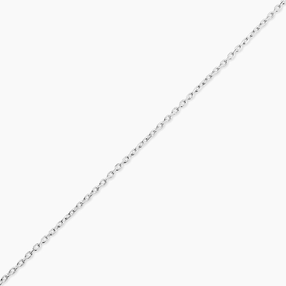 Cha&icirc;ne Claudine Maille For&ccedil;at Argent Blanc - Colliers fantaisie Femme | Marc Orian