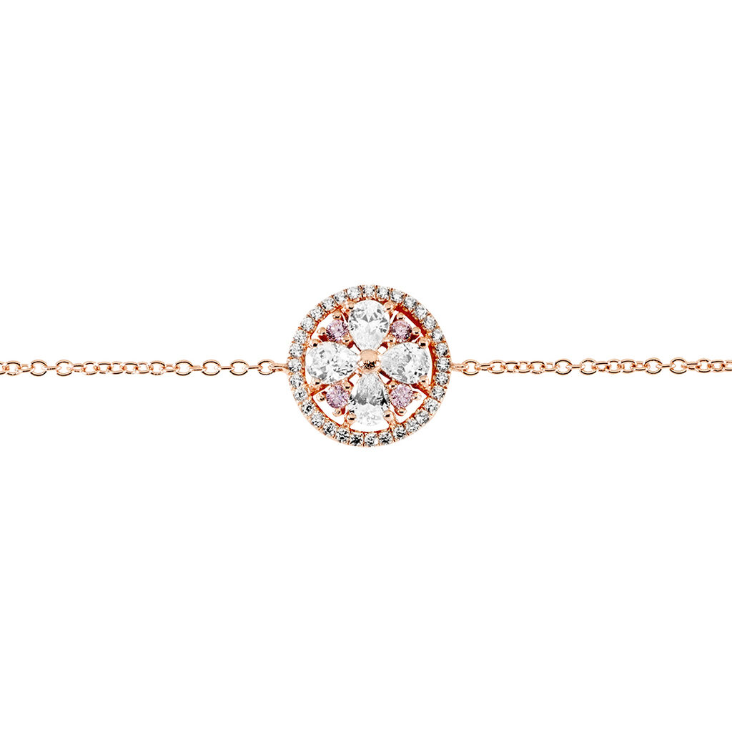 Bracelet Collin Argent Rose Oxyde De Zirconium - Bracelets chaînes Femme | Marc Orian
