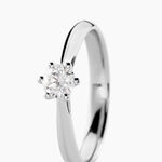 Bague Solitaire Veronika Or Blanc Diamant - Parures de mariage Femme | Marc Orian