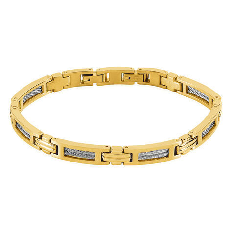 Bracelet Phebus Him Classique Acier Jaune - Bracelets cha&icirc;nes Homme | Marc Orian