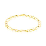 Bracelet Or Jaune Maille Altern&eacute;e - Bracelets mailles Homme | Marc Orian