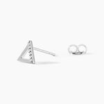 Boucles D'oreilles Puces Lorena Argent Blanc Oxyde De Zirconium - Puces Femme | Marc Orian