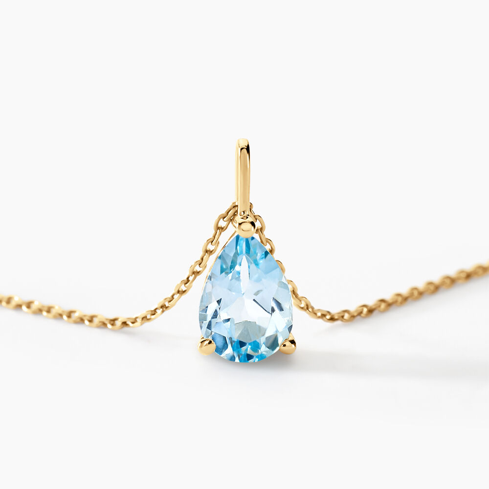 Collier Goutte Or Jaune Topaze - Colliers avec pierres Femme | Marc Orian