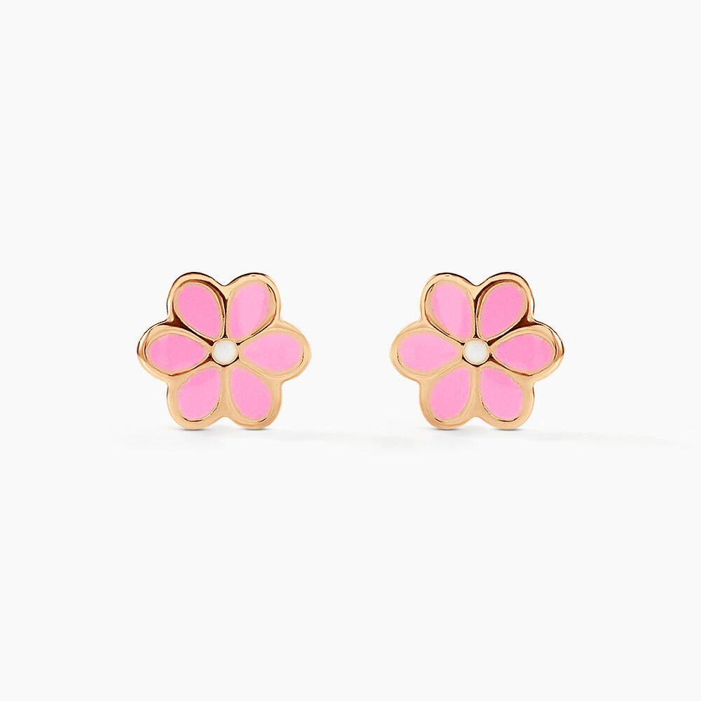 Boucles D'oreilles Puces Or Jaune Talia Email - Puces Enfant | Marc Orian