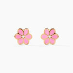 Boucles D'oreilles Puces Or Jaune Talia Email - Puces Enfant | Marc Orian