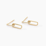 Boucles D'oreilles Pendantes Liaisons Precieuses Or Jaune Diamant - Pendantes Femme | Marc Orian