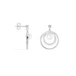 Boucles D'oreilles Pendantes Oksana Argent  Perle De Culture Et Oxyde - Pendantes Femme | Marc Orian