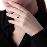 Bague Crista Or Blanc Saphir Et Diamant - Solitaires Femme | Marc Orian