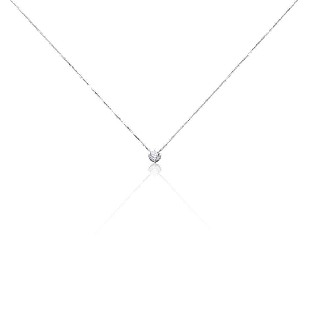 Collier Germinie Argent Blanc Oxyde De Zirconium - Colliers solitaires Femme | Marc Orian