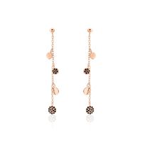 Boucles D'oreilles Pendantes Lorainne Argent Bicolore Oxyde