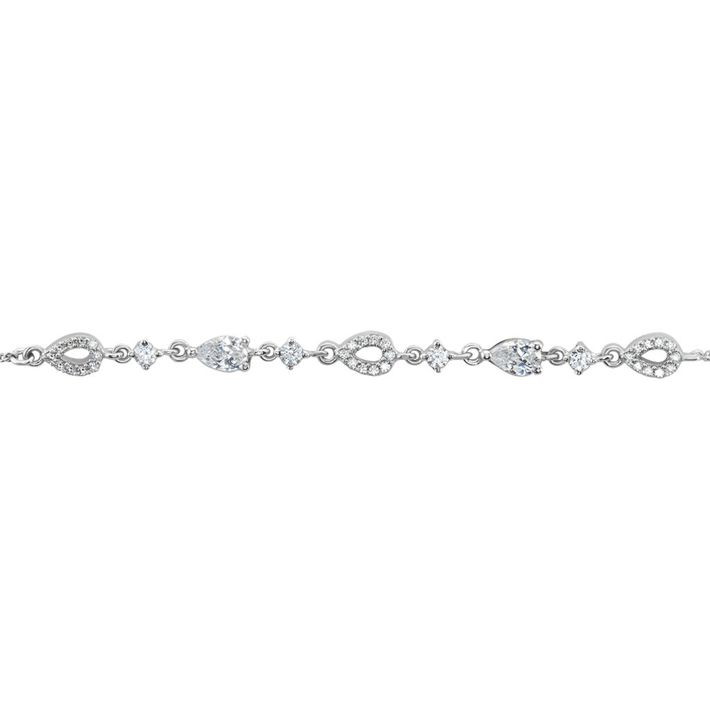 Bracelet Argent Blanc Benedito Oxydes De Zirconium - Bracelets chaînes Femme | Marc Orian