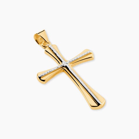 Pendentif Benny Croix Ciselee Or Bicolore - Pendentifs Unisex | Marc Orian