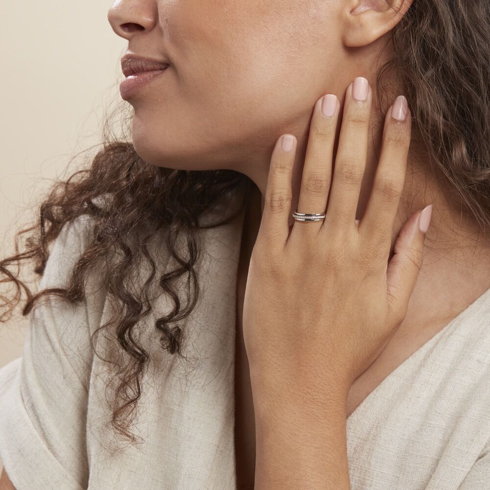Bague Morrigan Or Blanc Oxyde De Zirconium - Bagues avec pierre Femme | Marc Orian