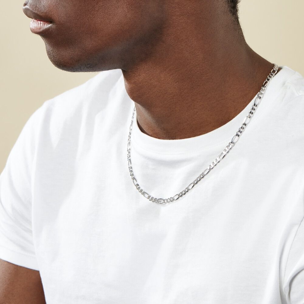 Collier Vivian Argent Blanc - Chaines Homme | Marc Orian