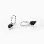 Cr&eacute;oles Mentissa Argent Blanc Agate - Cr&eacute;oles Femme | Marc Orian