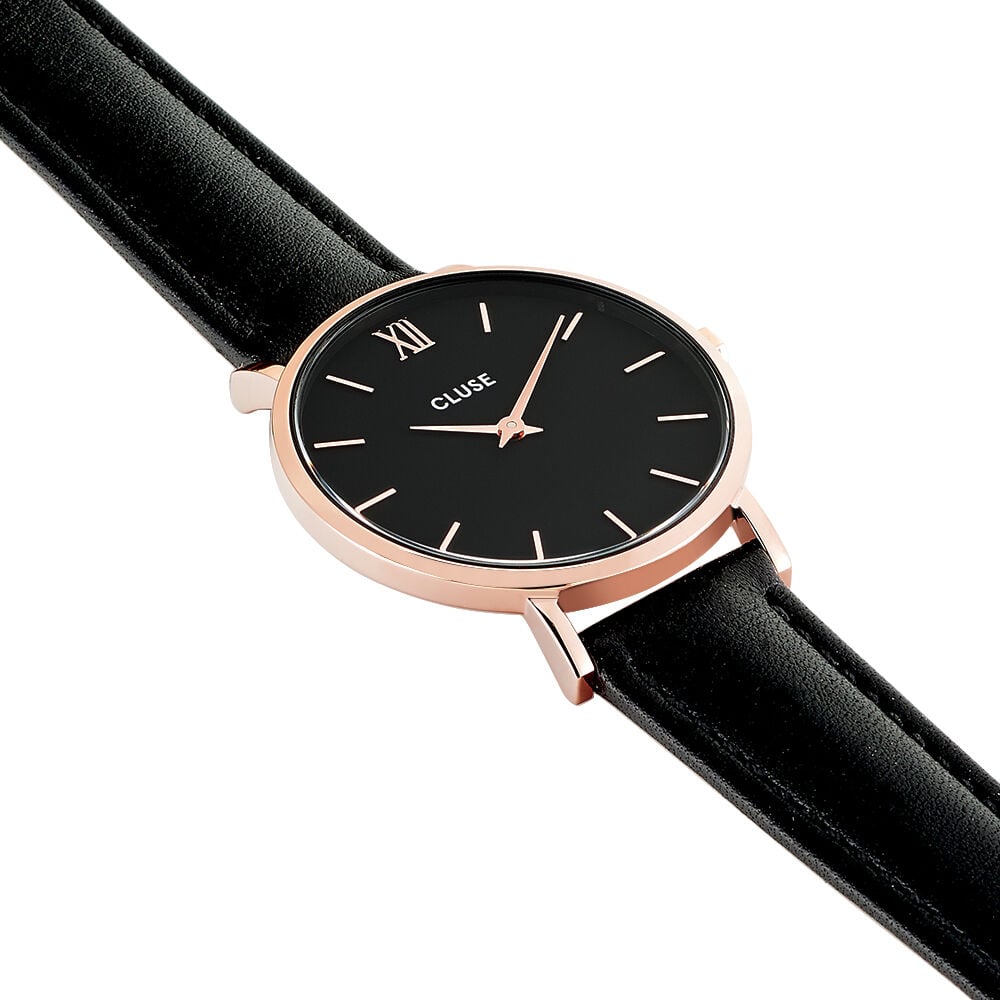 Montre cluse femme bracelet cuir noir online